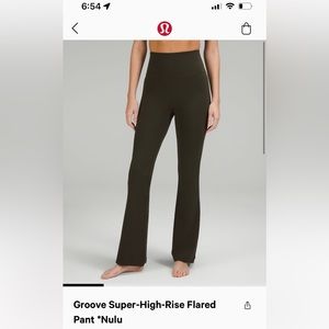 Lululemon groove super high rise flared leggings